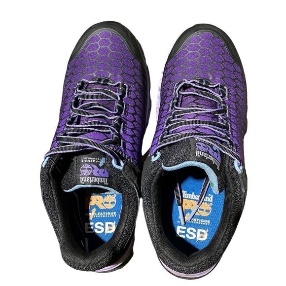 Timberland PRO Women's 8.5 Purple Powertrain Sport Alloy Toe Work Sneaker ESD - Picture 7 of 10